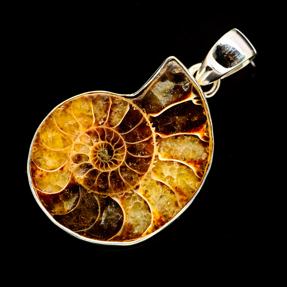 Ammonite Fossil Pendants handcrafted by Ana Silver Co - PD735033