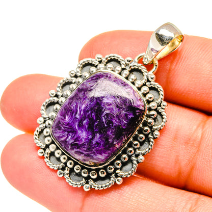 Charoite Pendants handcrafted by Ana Silver Co - PD7358