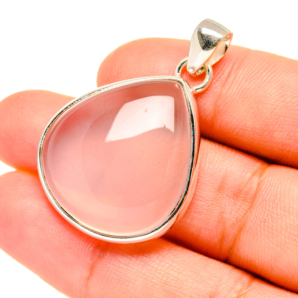 Rose Quartz Pendants handcrafted by Ana Silver Co - PD7363