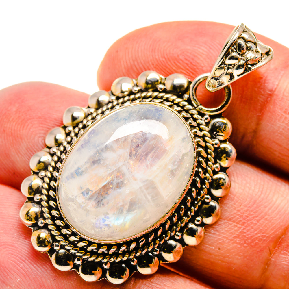 Rainbow Moonstone Pendants handcrafted by Ana Silver Co - PD736541