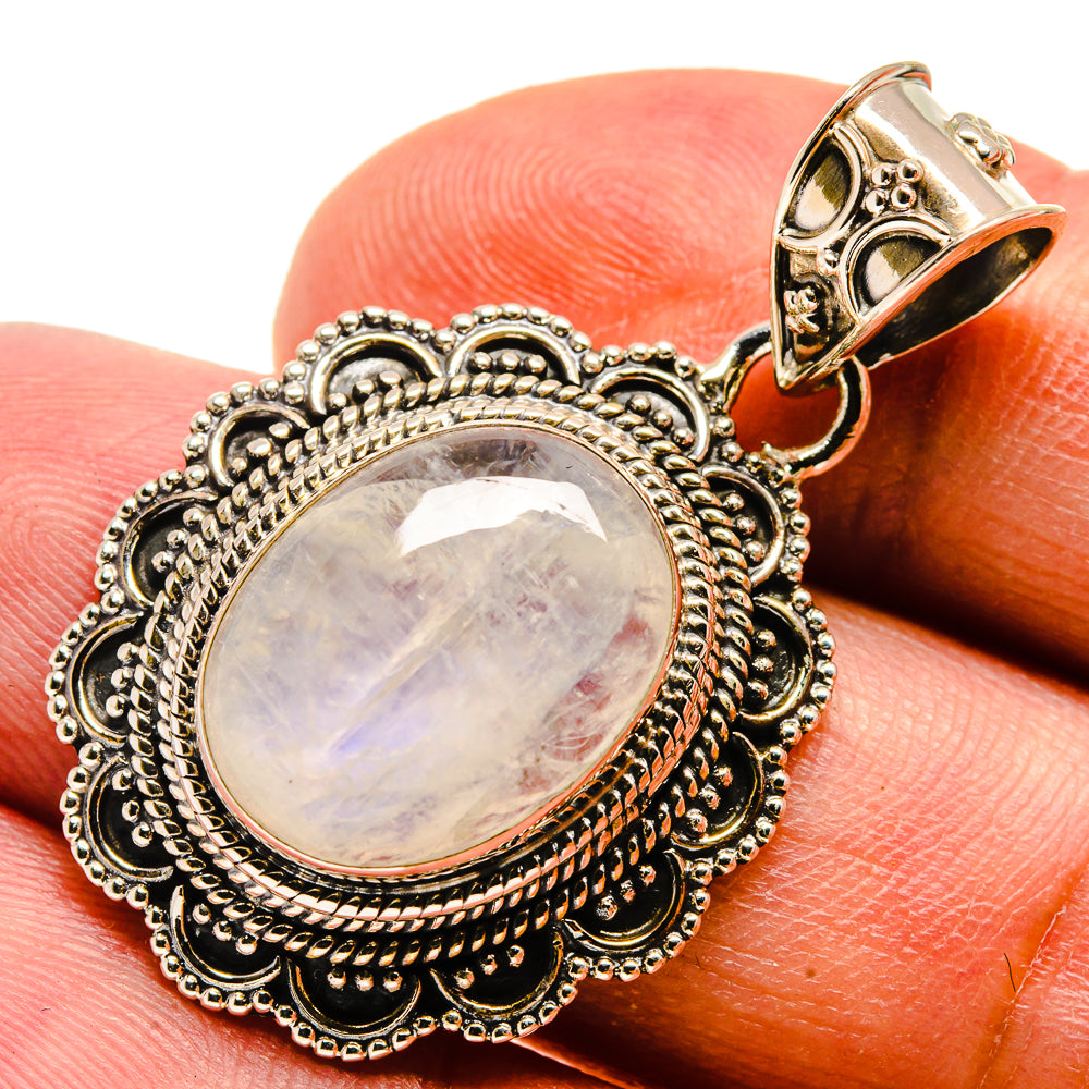 Rainbow Moonstone Pendants handcrafted by Ana Silver Co - PD736542