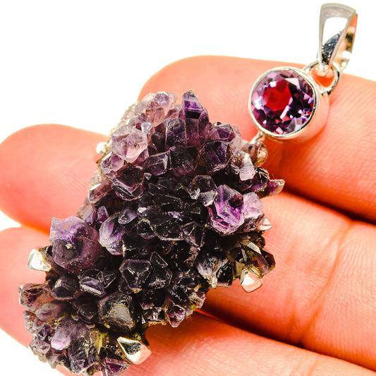 Amethyst Crystal Pendants handcrafted by Ana Silver Co - PD7366