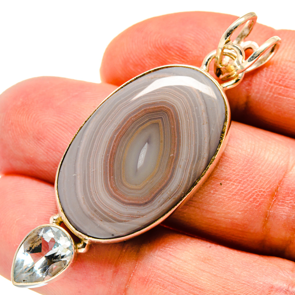 Laguna Lace Agate Pendants handcrafted by Ana Silver Co - PD736636