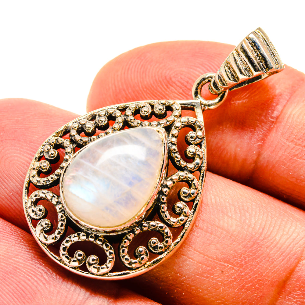 Rainbow Moonstone Pendants handcrafted by Ana Silver Co - PD736782