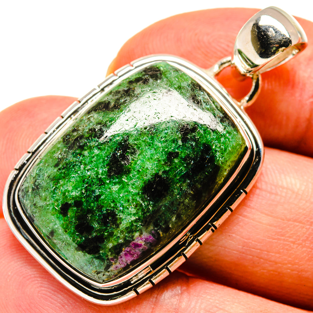 Ruby Zoisite Pendants handcrafted by Ana Silver Co - PD736985