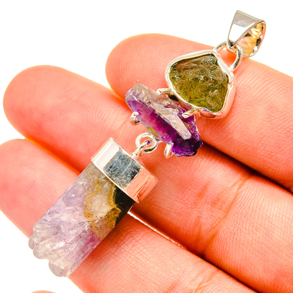 Amethyst Stalactite Pendants handcrafted by Ana Silver Co - PD7370