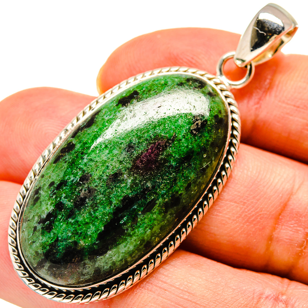 Ruby Zoisite Pendants handcrafted by Ana Silver Co - PD737044