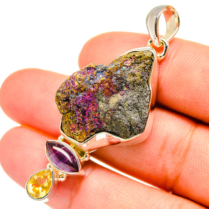 Titanium Druzy Pendants handcrafted by Ana Silver Co - PD7374