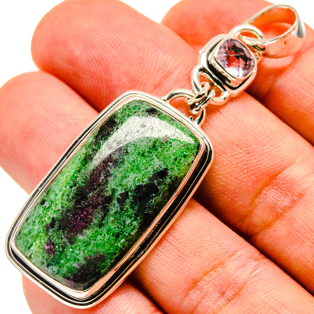 Ruby Zoisite Pendants handcrafted by Ana Silver Co - PD737515