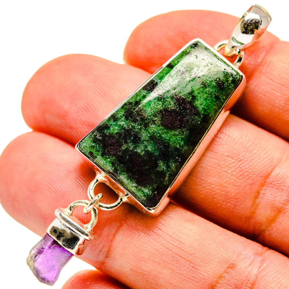 Ruby Zoisite Pendants handcrafted by Ana Silver Co - PD737556