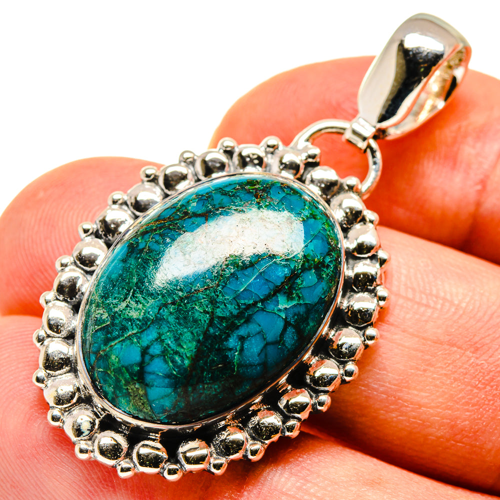 Chrysocolla Pendants handcrafted by Ana Silver Co - PD737726