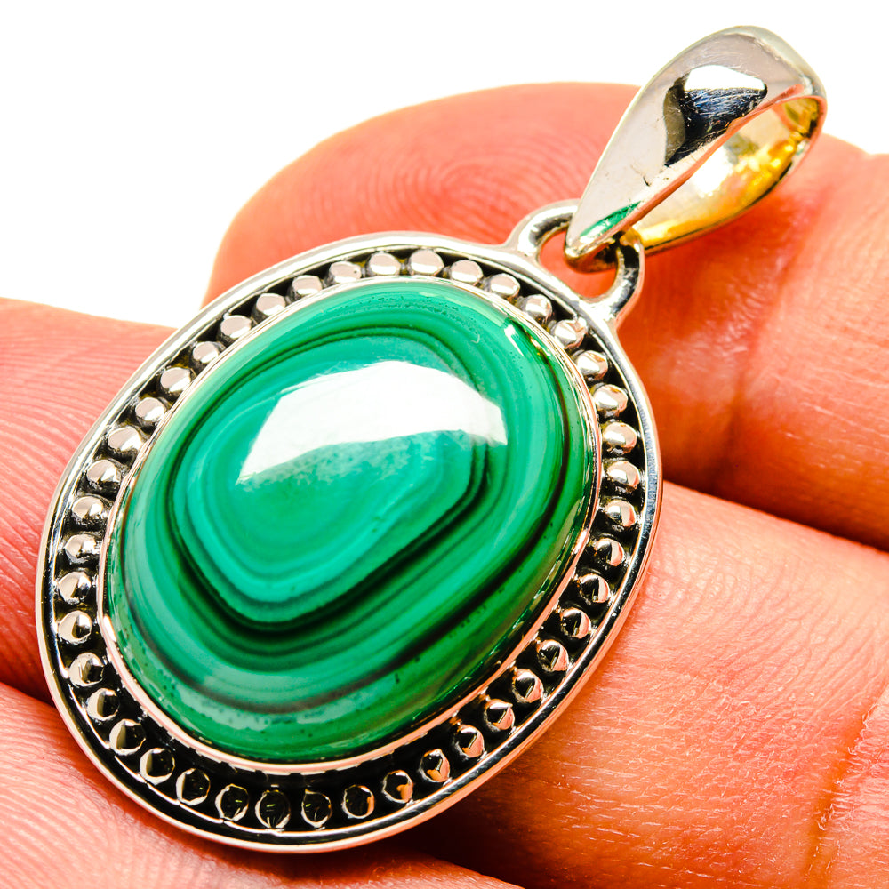 Malachite Pendants handcrafted by Ana Silver Co - PD737731