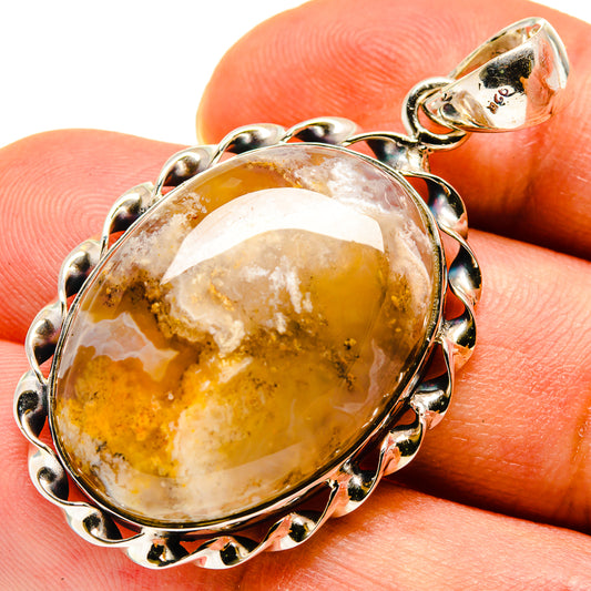 Plume Agate Pendants handcrafted by Ana Silver Co - PD737768