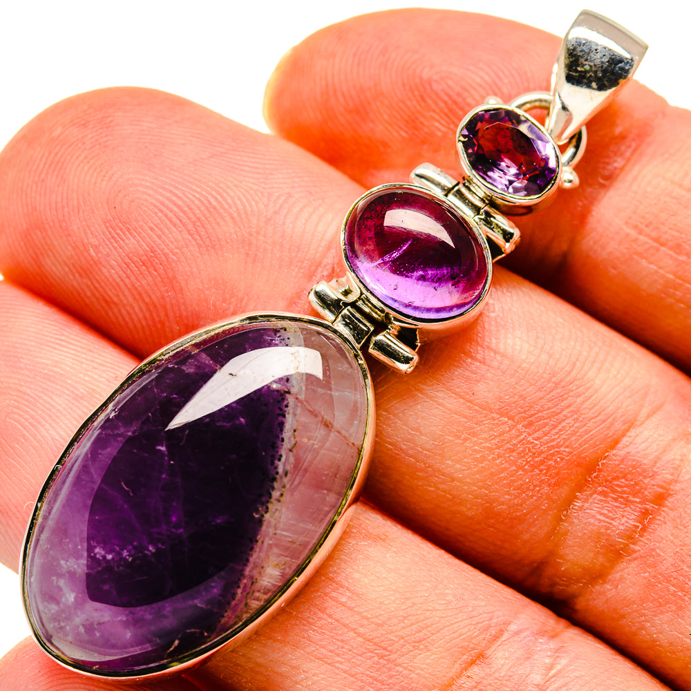 Chevron Amethyst Pendants handcrafted by Ana Silver Co - PD737782