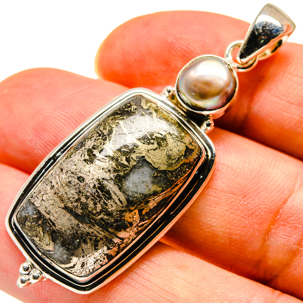 Feder Pyrite Pendants handcrafted by Ana Silver Co - PD737791
