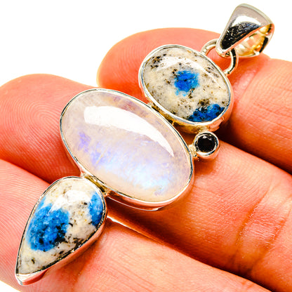 Rainbow Moonstone Pendants handcrafted by Ana Silver Co - PD737796