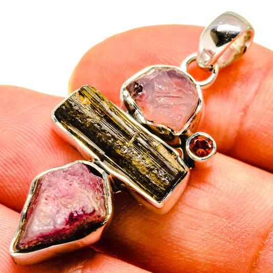 Pink Tourmaline Pendants handcrafted by Ana Silver Co - PD737822