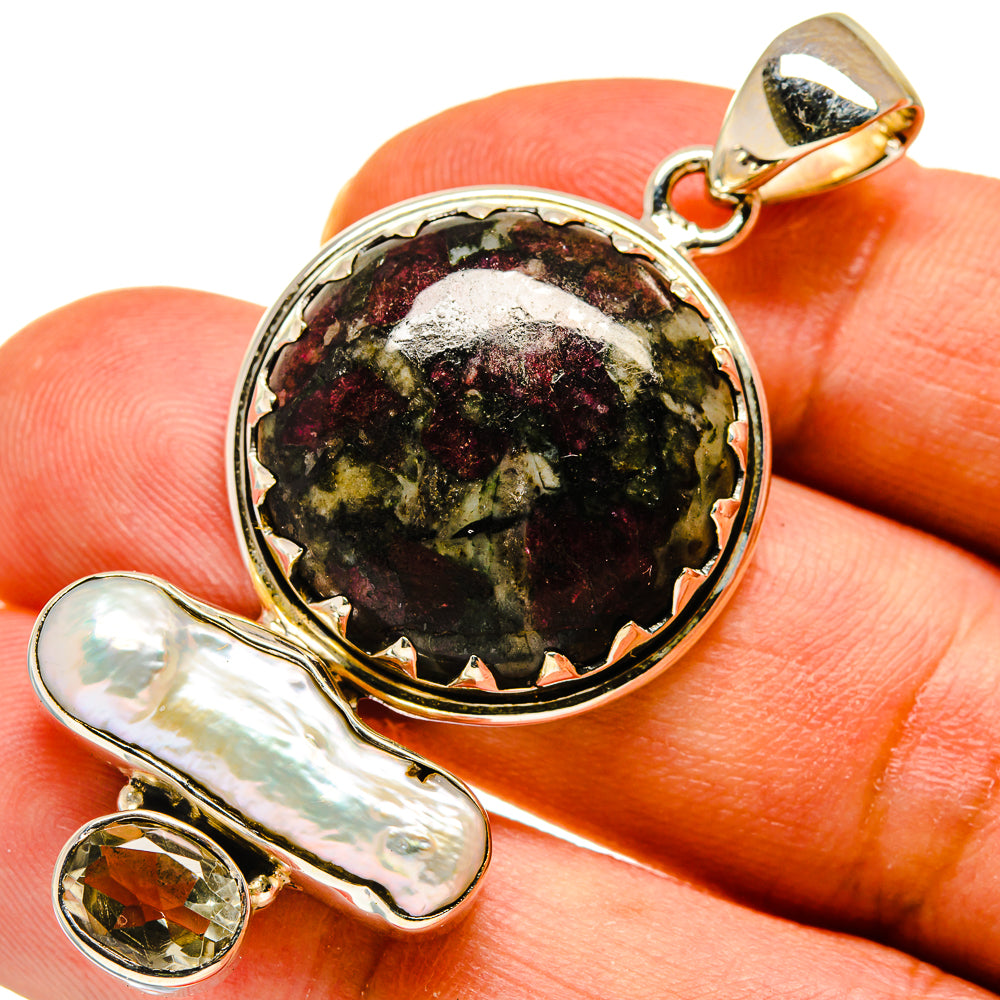 Russian Eudialyte Pendants handcrafted by Ana Silver Co - PD737849