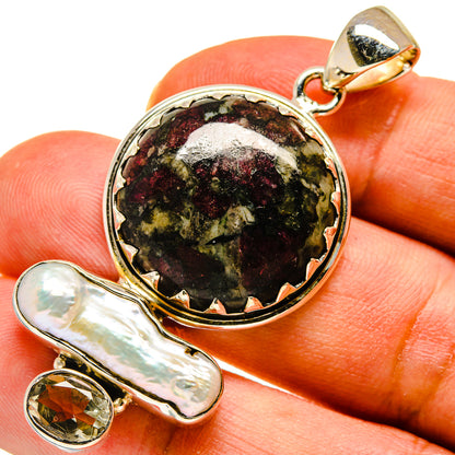 Russian Eudialyte Pendants handcrafted by Ana Silver Co - PD737849