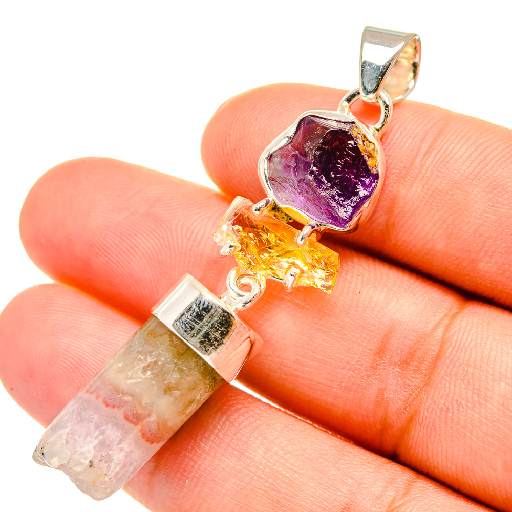 Amethyst Stalactite Pendants handcrafted by Ana Silver Co - PD7379