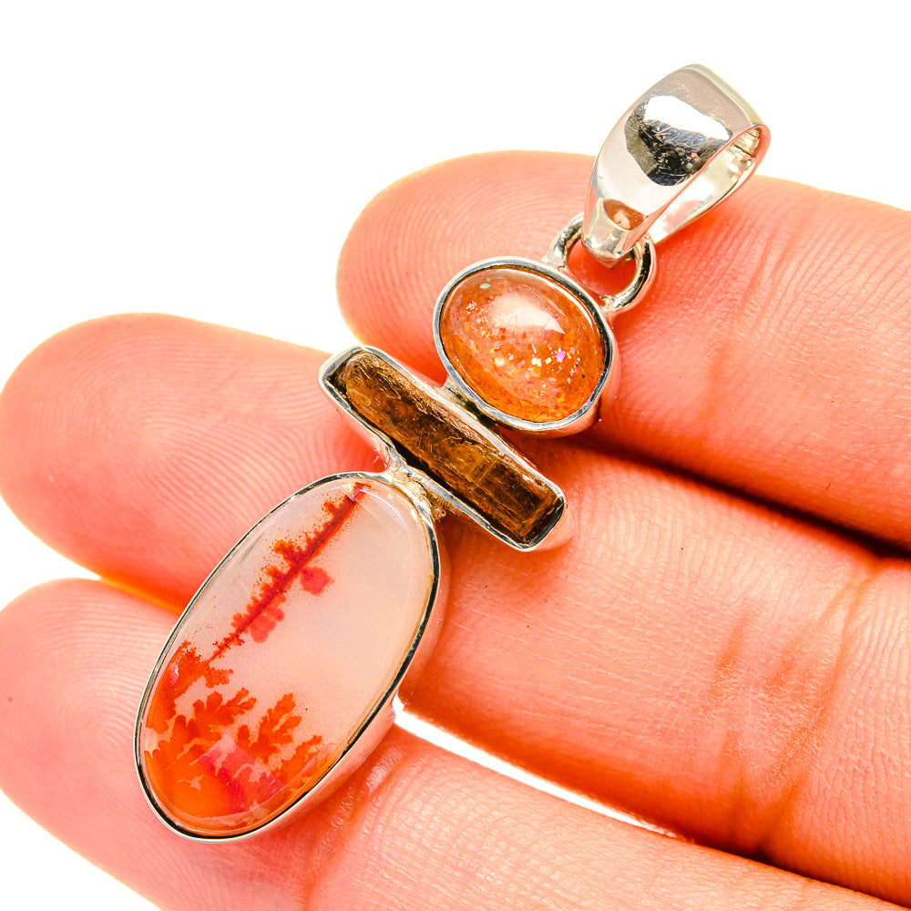 Scenic Dendritic Agate Pendants handcrafted by Ana Silver Co - PD7382