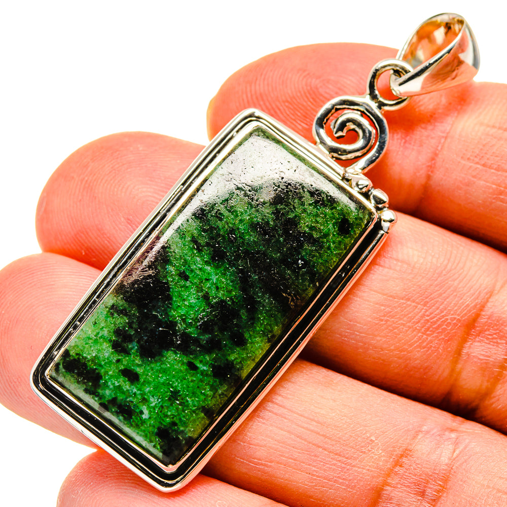 Ruby Zoisite Pendants handcrafted by Ana Silver Co - PD738566