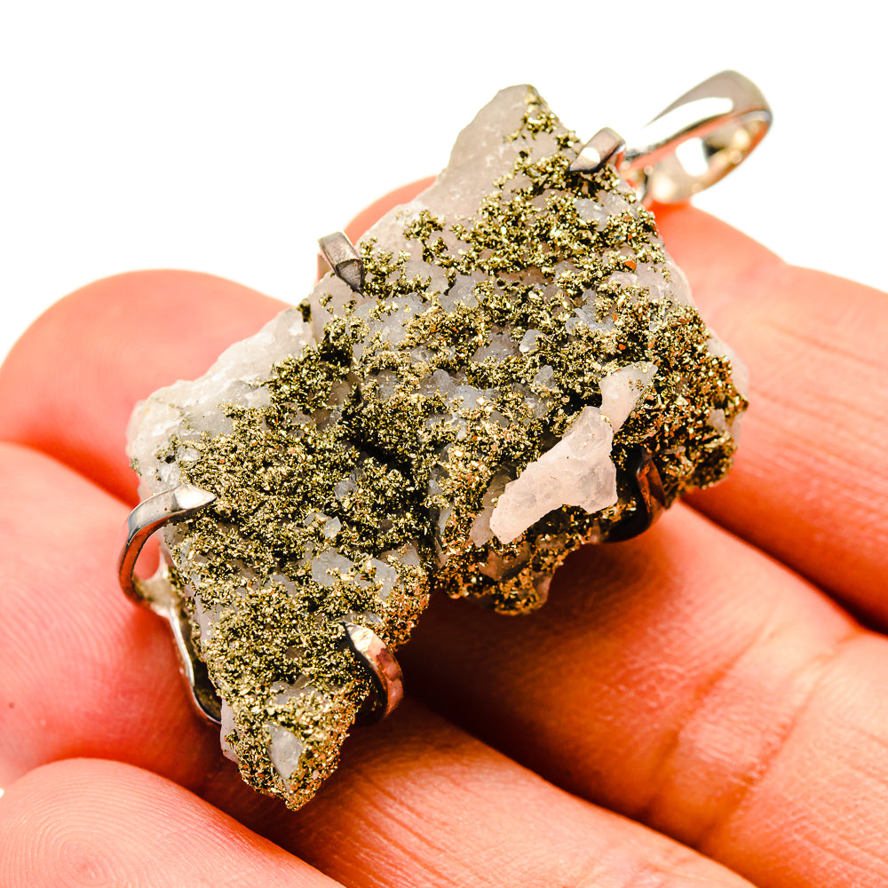 Quartz Pyrite Pendants handcrafted by Ana Silver Co - PD738769