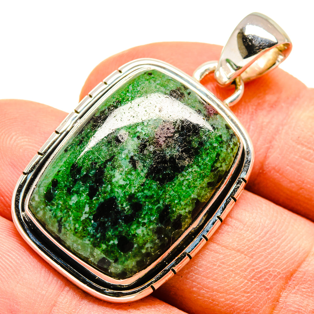 Ruby Zoisite Pendants handcrafted by Ana Silver Co - PD738832