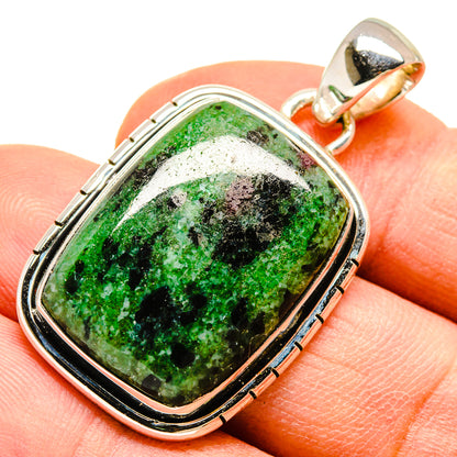 Ruby Zoisite Pendants handcrafted by Ana Silver Co - PD738832