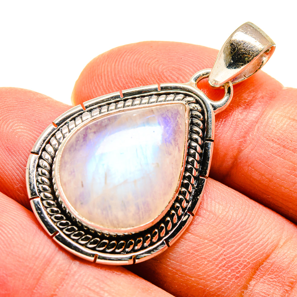 Rainbow Moonstone Pendants handcrafted by Ana Silver Co - PD738970