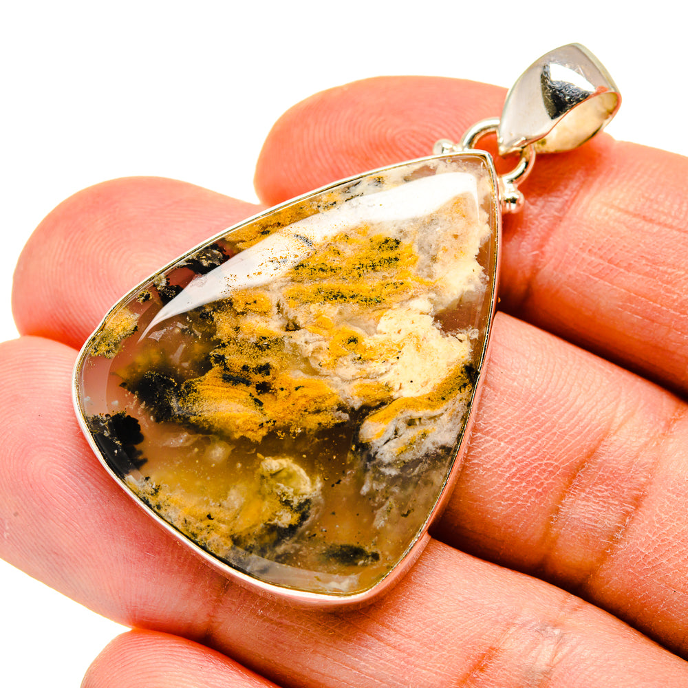 Plume Agate Pendants handcrafted by Ana Silver Co - PD739028
