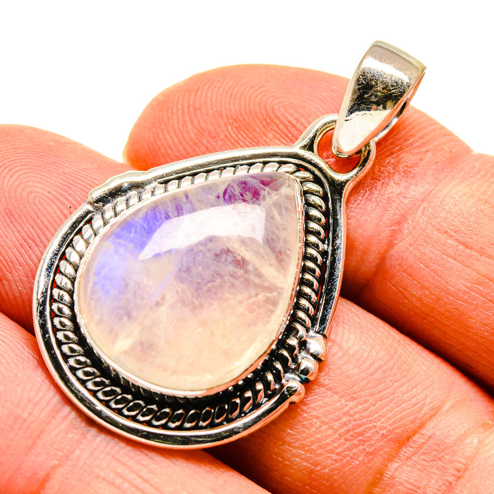 Rainbow Moonstone Pendants handcrafted by Ana Silver Co - PD739162