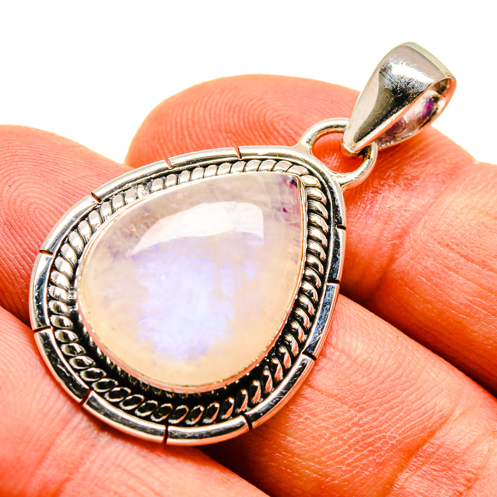 Rainbow Moonstone Pendants handcrafted by Ana Silver Co - PD739177
