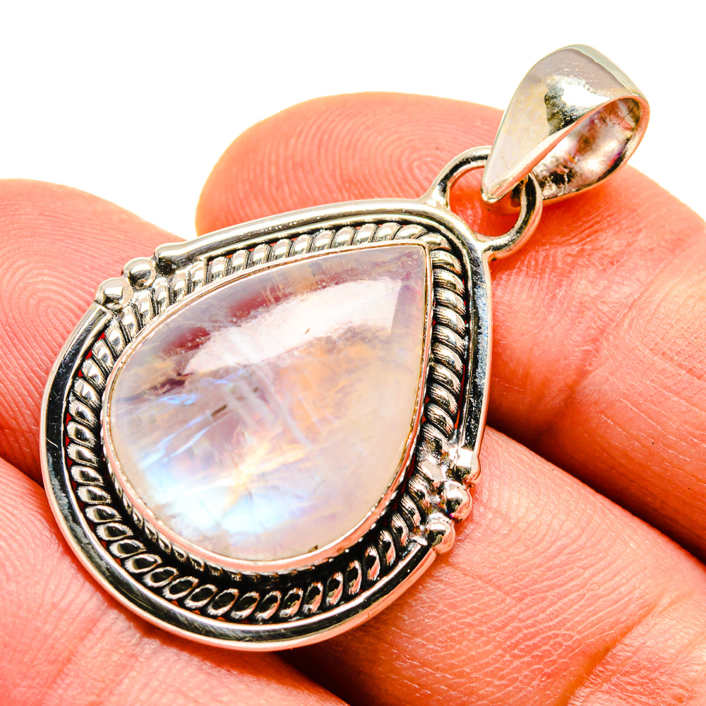 Rainbow Moonstone Pendants handcrafted by Ana Silver Co - PD739233