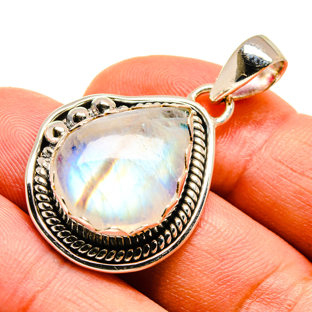 Rainbow Moonstone Pendants handcrafted by Ana Silver Co - PD739274
