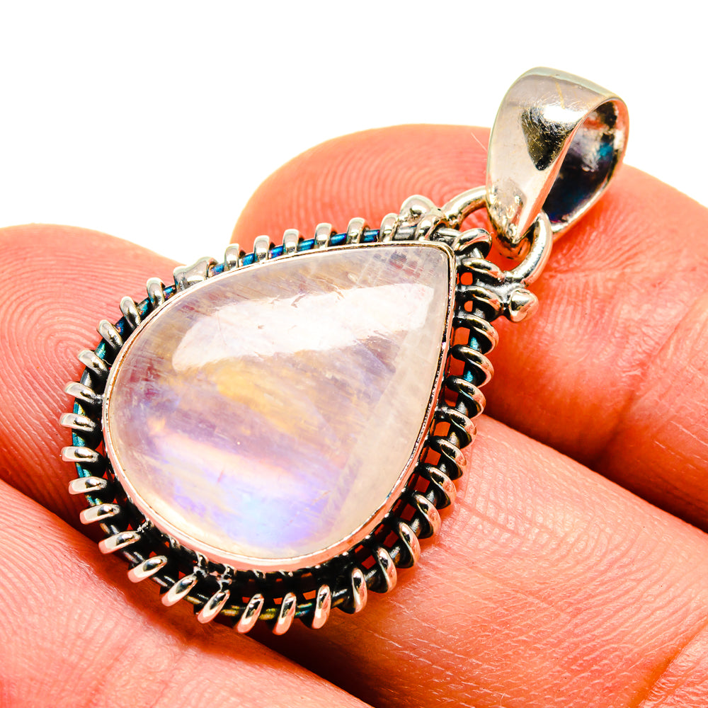Rainbow Moonstone Pendants handcrafted by Ana Silver Co - PD739284
