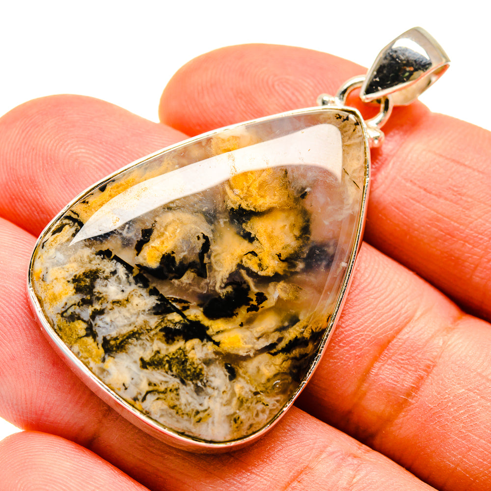 Plume Agate Pendants handcrafted by Ana Silver Co - PD739304