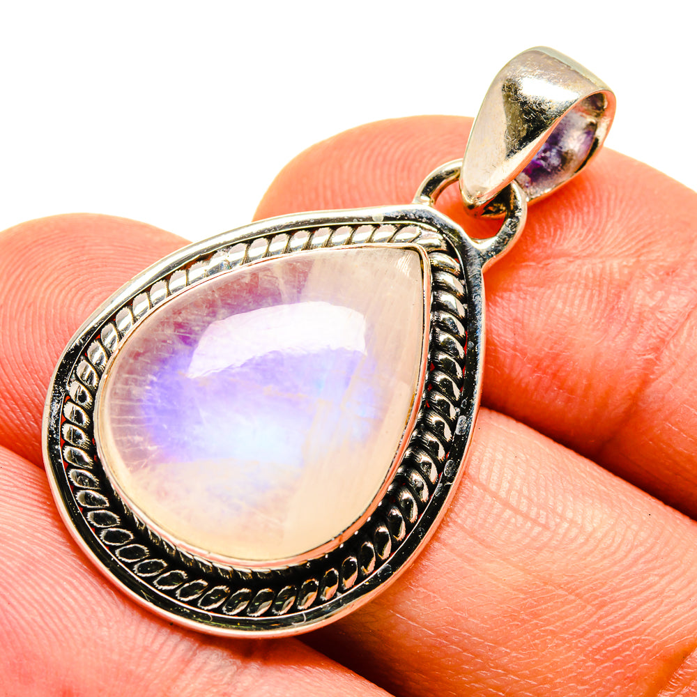 Rainbow Moonstone Pendants handcrafted by Ana Silver Co - PD739342