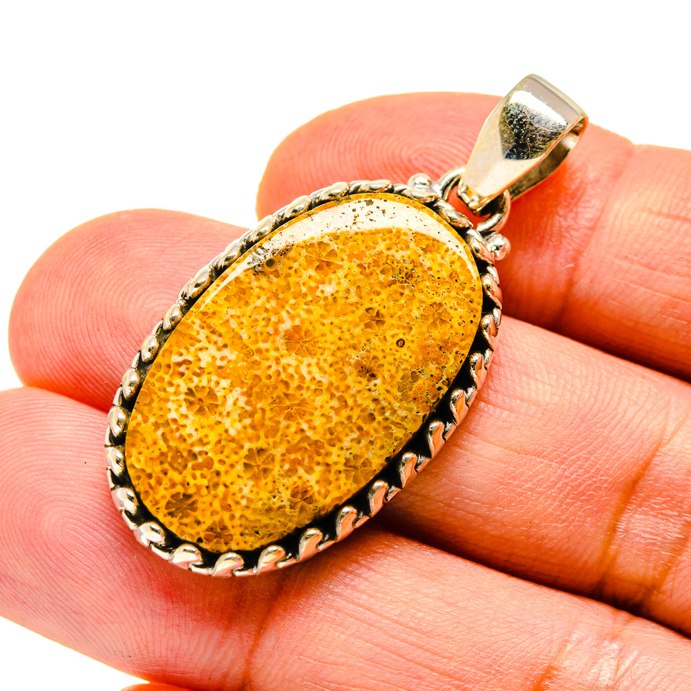 Fossil Coral Pendants handcrafted by Ana Silver Co - PD739366