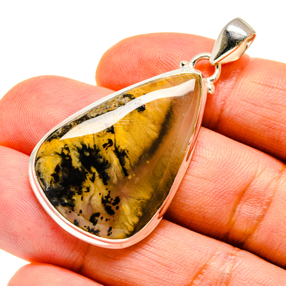 Plume Agate Pendants handcrafted by Ana Silver Co - PD739369