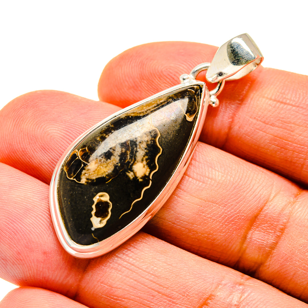 Marston Marble Fossil Pendants handcrafted by Ana Silver Co - PD739377