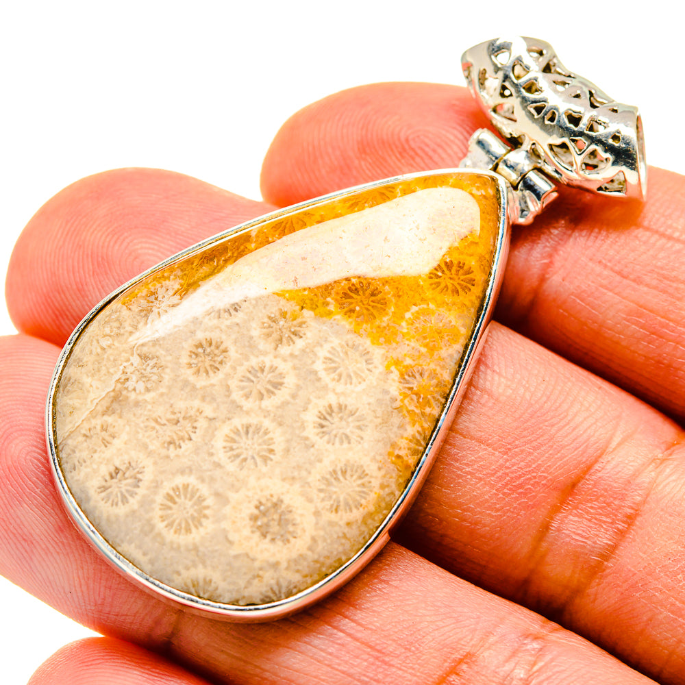 Fossil Coral Pendants handcrafted by Ana Silver Co - PD739381