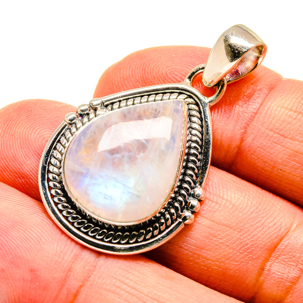 Rainbow Moonstone Pendants handcrafted by Ana Silver Co - PD739399