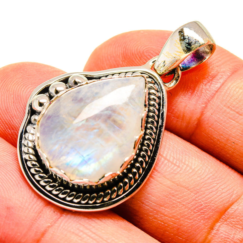 Rainbow Moonstone Pendants handcrafted by Ana Silver Co - PD739402