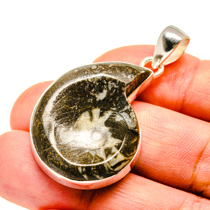 Orthoceras Fossil Pendants handcrafted by Ana Silver Co - PD739436