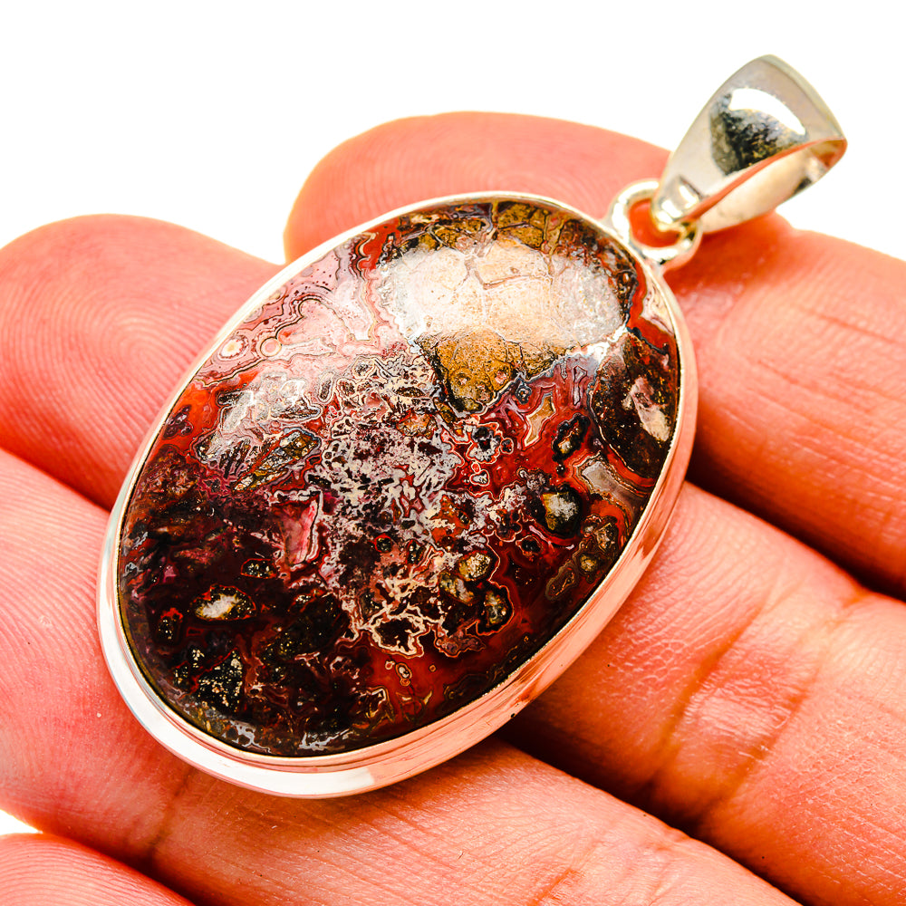 Crazy Lace Agate Pendants handcrafted by Ana Silver Co - PD739503