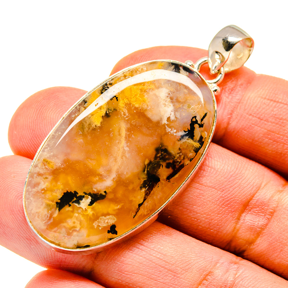Plume Agate Pendants handcrafted by Ana Silver Co - PD739583
