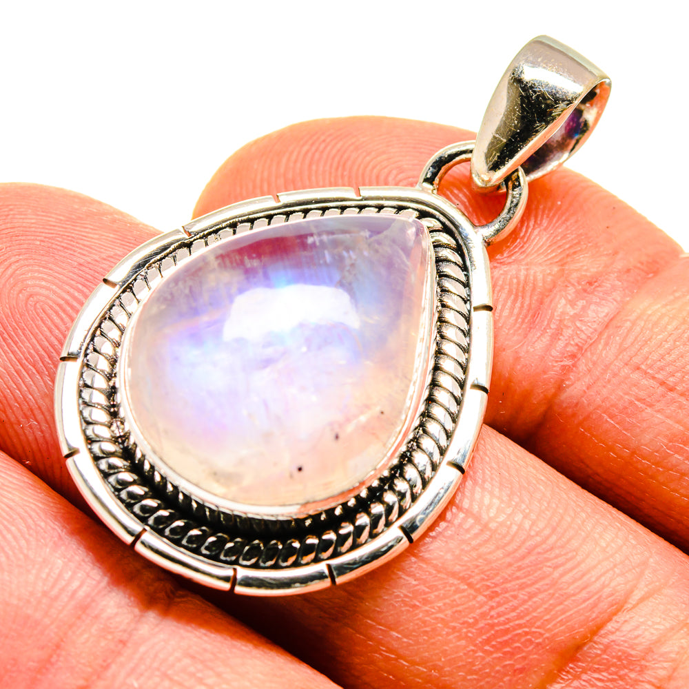 Rainbow Moonstone Pendants handcrafted by Ana Silver Co - PD739597