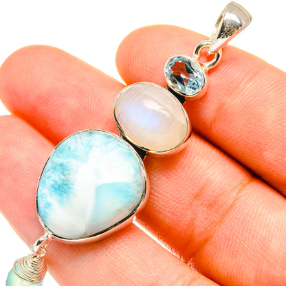 Larimar Pendants handcrafted by Ana Silver Co - PD7396