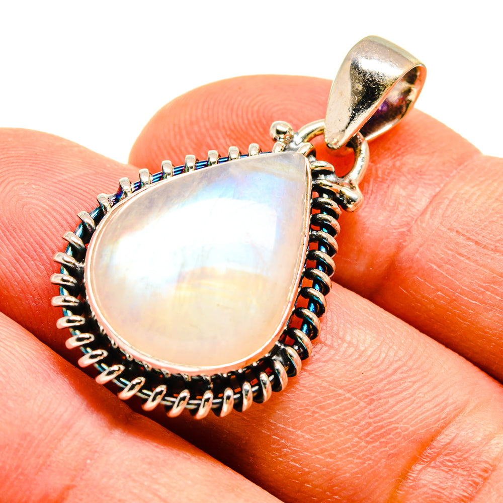 Rainbow Moonstone Pendants handcrafted by Ana Silver Co - PD739716